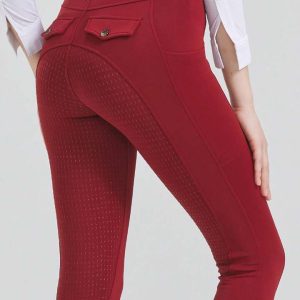 Burgundy Horse Riding Tights