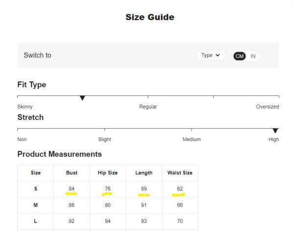 Jodhpur tights size guide small