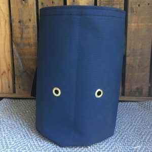 Navy horse nose feed bag