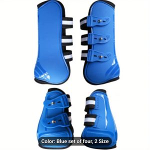 Blue clip on tendon boots Full