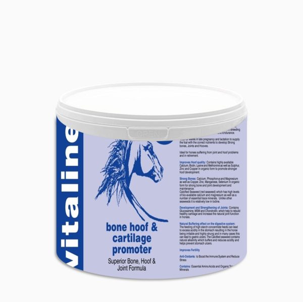 label for Vitaline bone hoof and cartlidge horse supplement